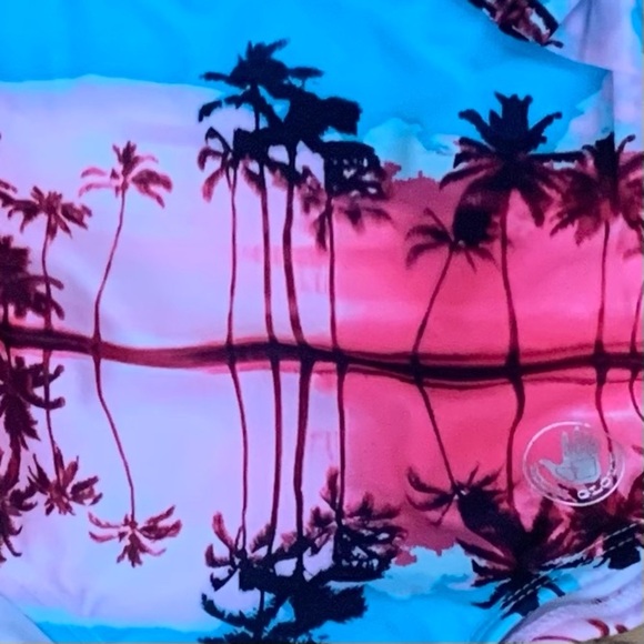 🌟3/$15🌟Body Glove Baby Girl One Piece Swim Suit Ruffle Shoulder Tropical 12M - Picture 7 of 9